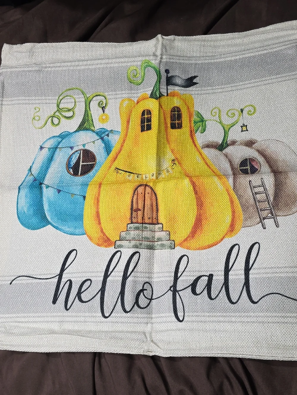4 Fall Pillow Cases Aprox 17 X 18 Inches Zippered Bottom